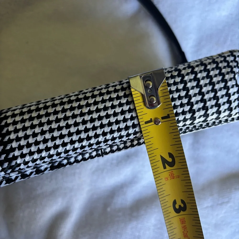 Ralph Lauren Black and White Houndstooth Shoulder Bag - Picture 9 of 10
